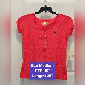 U.S. Polo Assn Short Sleeve Top, NWT, Size Medium